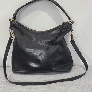 FRYE Black Leather Claude Hobo Bag
